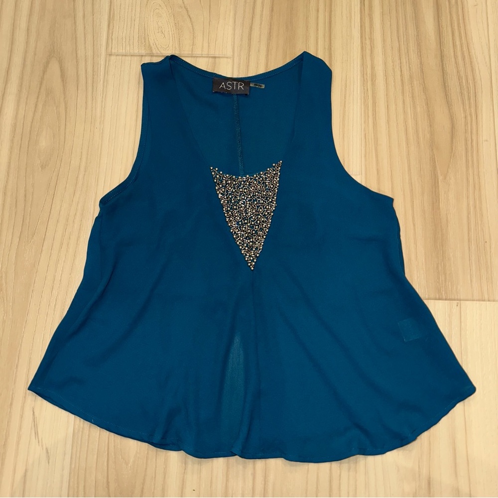 Astr teal tank top